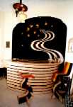 Photon Bridge, bar and stools designed by Peter Menzies, art furniture designer